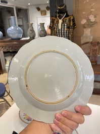 Thirteen Chinese famille rose plates, Yongzheng/Qianlong