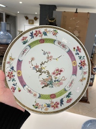 Een diverse collectie Chinees blauw-wit en famille rose porselein, Yongzheng en later