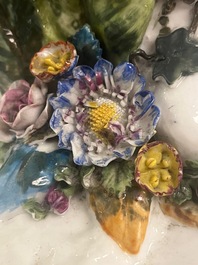 Impressionant perroquet en porcelaine polychrome de Meissen, Allemagne, 19&egrave;me