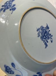 Six Chinese blue and white 'Xi Xiang Ji' plates, Qianlong