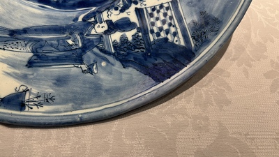 A Dutch Delft blue and white 'Venus' dish, late 17th C.