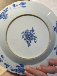 Six Chinese blue and white 'Xi Xiang Ji' plates, Qianlong