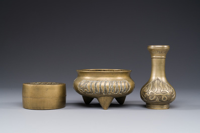 Service &agrave; encens en bronze pour le march&eacute; islamique, Chine, 17/18&egrave;me