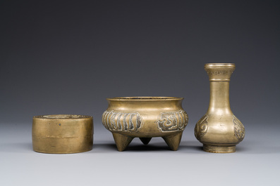 Service &agrave; encens en bronze pour le march&eacute; islamique, Chine, 17/18&egrave;me