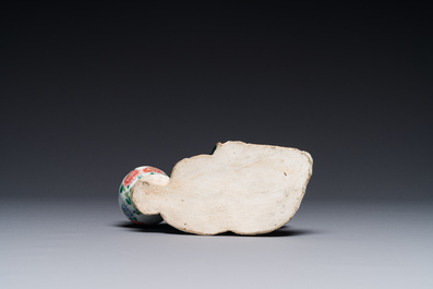 Rare compte-gouttes en porcelaine de Chine famille rose en forme de Libai, Qianlong/Jiaqing