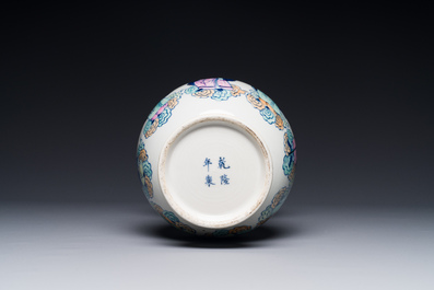 A Chinese doucai 'Eight Immortals' vase, Qianlong mark, Republic