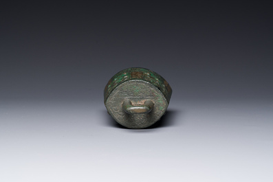 Rare cloche archa&iuml;que en bronze inscrite, Chine, Zhou oriental