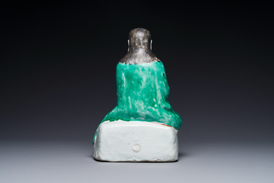 Een Chinees wucai beeld van Zhen Wu, Ming