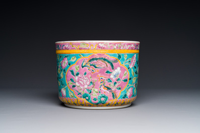A Chinese famille rose jardiniere for the Straits or Peranakan market, 19th C.