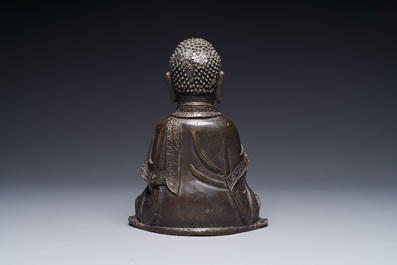 A Chinese bronze sculpture of Buddha, Ming