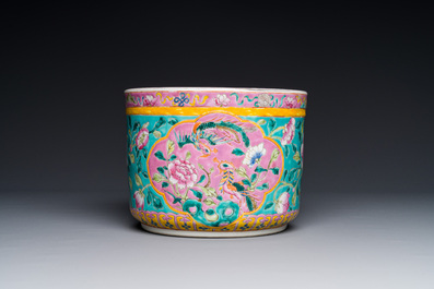 A Chinese famille rose jardiniere for the Straits or Peranakan market, 19th C.