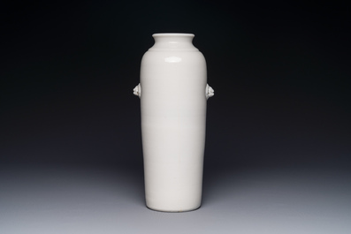 A Chinese Dehua blanc de Chine vase with floral anhua design, Kangxi