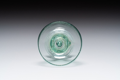 A Dutch or German green glass rummer, 2nd quarter of the 17th C.