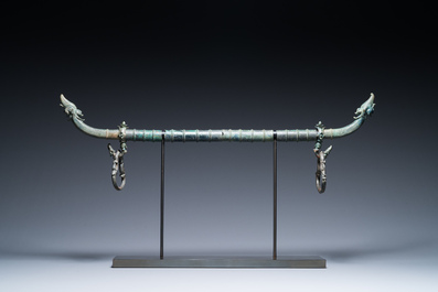 A bronze Khmer palanquin fitting, Cambodia or Thailand, probably Angkor period, 13th C.