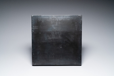 Rare coffret de pr&eacute;sentation en laque noire et dor&eacute;e, Canton, Chine, 19&egrave;me