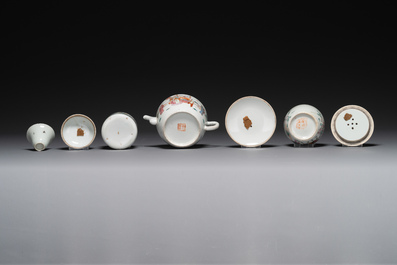 Collection vari&eacute;e en porcelaine de Chine famille rose et qianjiang cai, 19/20&egrave;me