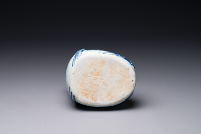 A Chinese blue and white 'frog' kendi, Wanli