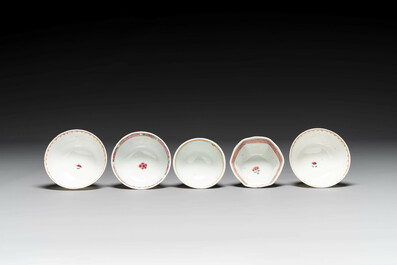 Collection vari&eacute;e en porcelaine de Chine famille rose, Yongzheng/Qianlong