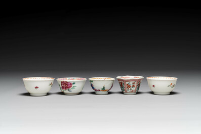 Collection vari&eacute;e en porcelaine de Chine famille rose, Yongzheng/Qianlong