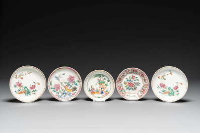 Collection vari&eacute;e en porcelaine de Chine famille rose, Yongzheng/Qianlong
