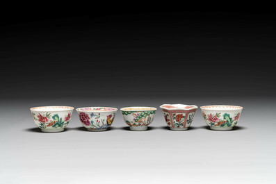 Collection vari&eacute;e en porcelaine de Chine famille rose, Yongzheng/Qianlong
