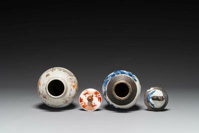 Collection vari&eacute;e en porcelaine de Chine en bleu et blanc et famille rose, Qianlong et post&eacute;rieur