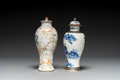 Collection vari&eacute;e en porcelaine de Chine en bleu et blanc et famille rose, Qianlong et post&eacute;rieur