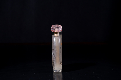 Tabati&egrave;re en verre peint &agrave; int&eacute;rieur, sign&eacute;e Ma Shaoxuan 馬少宣, Chine, 19/20&egrave;me