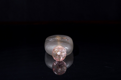 Tabati&egrave;re en verre peint &agrave; int&eacute;rieur, sign&eacute;e Ma Shaoxuan 馬少宣, Chine, 19/20&egrave;me