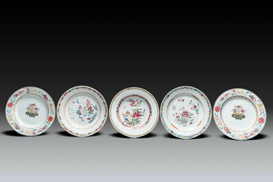 Collection vari&eacute;e en porcelaine de Chine en grisaille et famille rose, Yongzheng/Qianlong