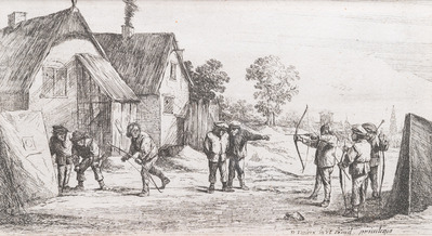 Maarten de Vos, Gerard de Jode, et d'apr&egrave;s Teniers &amp; Brouwer: Huit gravures, 16&egrave;m&egrave; et post&eacute;rieur