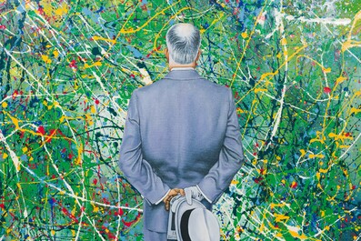 D'apr&egrave;s Norman Rockwell (1894-1978): 'The Connoisseur', huile sur toile