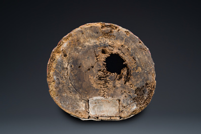 Grand Bouddha en bois dor&eacute; et polychrom&eacute;, Chine ou Vietnam, 19&egrave;me