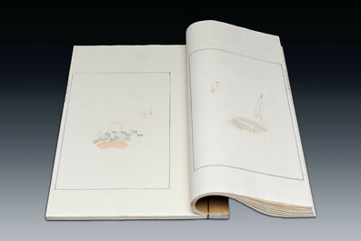 Shizhuzhai Jianpu 十竹齋箋譜, woodblock prints with relief design on Chinese paper, dated 1952