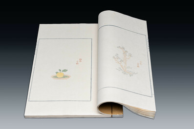 Shizhuzhai Jianpu 十竹齋箋譜, woodblock prints with relief design on Chinese paper, dated 1952