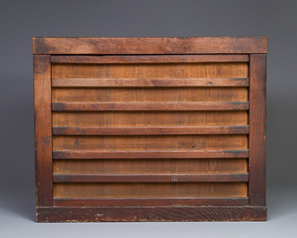 A Japanese wooden tansu 箪笥 chest, 19/20th C.