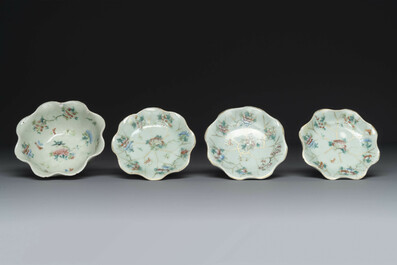 Une collection vari&eacute;e de huit pi&egrave;ces en porcelaine de Chine famille rose, 18/19&egrave;me