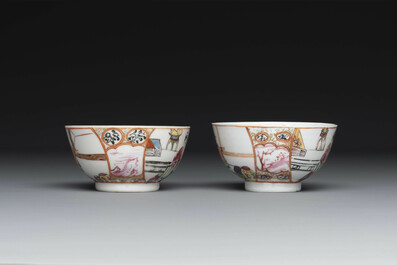 Collection vari&eacute;e en porcelaine de Chine famille rose et verte, 18/19&egrave;me