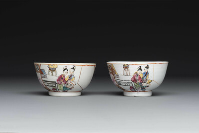 Collection vari&eacute;e en porcelaine de Chine famille rose et verte, 18/19&egrave;me