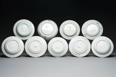 Collection vari&eacute;e en porcelaine de Chine famille rose et verte, 18/19&egrave;me
