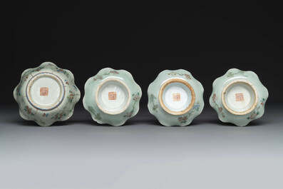 Une collection vari&eacute;e de huit pi&egrave;ces en porcelaine de Chine famille rose, 18/19&egrave;me