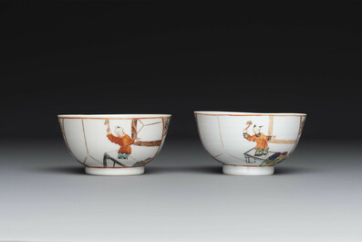 Collection vari&eacute;e en porcelaine de Chine famille rose et verte, 18/19&egrave;me