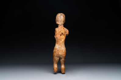 Christ en bois sculpt&eacute; avec traces de polychromie, Portugal, 16&egrave;me