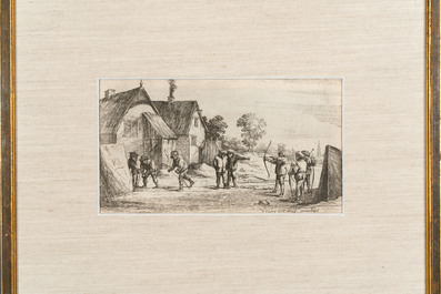 Maarten de Vos, Gerard de Jode, et d'apr&egrave;s Teniers &amp; Brouwer: Huit gravures, 16&egrave;m&egrave; et post&eacute;rieur
