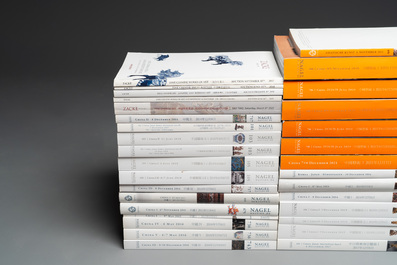 Collection vari&eacute;e de 54 catalogues de ventes aux ench&egrave;res sur l'art chinois de Nagel et Zacke, 2010 et apr&egrave;s