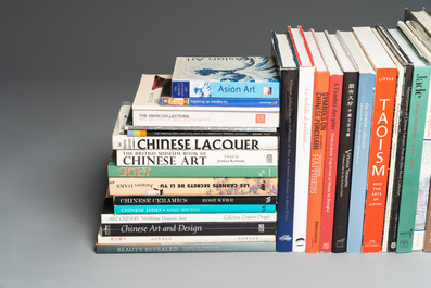 A varied collection of 55 Chinese art reference books mainly on lacquer work, jade and paintings
