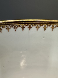 A fine large Chinese Canton famille rose 'Mandarin subject' bowl, Qianlong