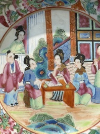 Een 11-delig Chinees Canton famille rose theeservies, 19e eeuw
