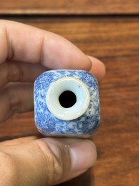 Five various Chinese blue and white snuff bottles, Yongzheng mark, 19/20th
