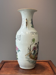 Vase en porcelaine de Chine famille rose, sign&eacute; Pan Zhaotang 潘肇唐, dat&eacute; 1918